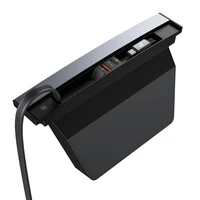 Hub Baseus T-Space ar USB-C uz USB-C kabeļiem Tesla automašīnām (melns)