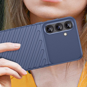 Pērkona apvalks Samsung Galaxy S25+ silikona bruņu vāks - zils