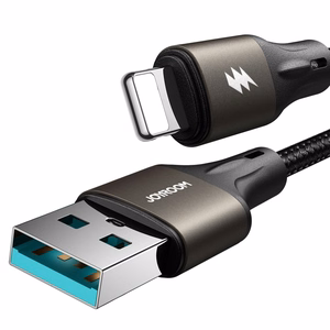 USB kabelis Joyroom SA25-AL3 USB to Lightning 3A 1,2 m melns