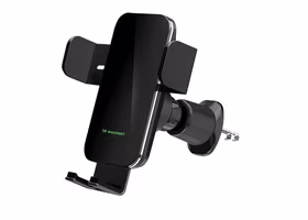 Bezvadu auto lādētājs+holder Wozinsky (WEDZ-3Y8S) (QI 15W) priekš using on ventilation grille melns