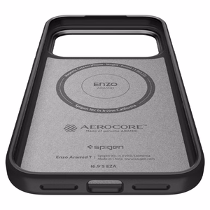 Spigen Enzo Aramid "T" MagSafe viedtālruņa apvalks iPhone 17 Pro Max - melna