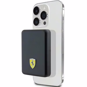 Внешний аккумулятор Ferrari Metal Logo MagSafe 15W 5000mAh - чёрный