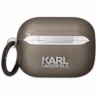 Karl Lagerfeld KLAPHNIKTCK AirPods Pro apvalks melns/melns Karl's Head