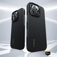 Benks Montage Magnētiskais Armor Air Kevlar viedtālruņa apvalks PC rāmis 600D+1500D (MB65) Iphone 16 Pro melns