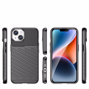 Thunder Case iPhone 14 viedtālruņa apvalks ar aizsardzību - melnas krāsas