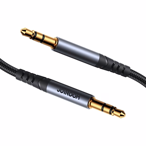 Joyroom stereo audio kabelis AUX 3.5 mm mini ligzda 1.2m melns (SY-A08)