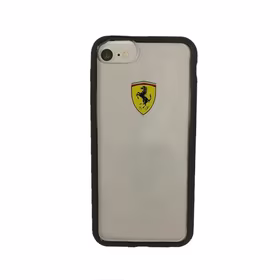 Ferrari cietais apvalks FEHCRFP7BK iPhone 7/8 /SE 2020 / SE 2022 caurspīdīgs/melns