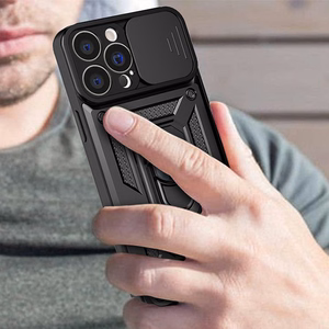 Hybrid Armor Camshield чехол для iPhone 13 Pro бронированный чехол с защитой камеры розовый