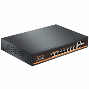 PoE komutators 8 portu 1000Mbps +2G augšup +2G SFP