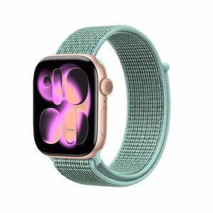 Crong Nylon Apple Watch sporta siksniņa, 38/40/41/42 mm, Atlantic Green