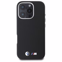 BMW M gluds pilnībā apvilkts metāla magnētiskais viedtālruņa apvalks iPhone 16 Pro - melns