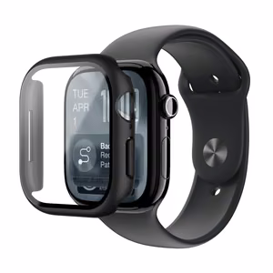 AmazingThing Radix rūdīts stikls ar vāciņu Apple Watch Series 11 42mm - Melns