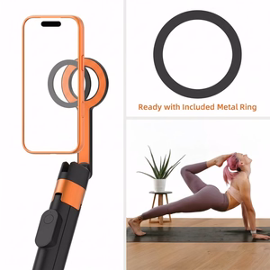 TECH-PROTECT L10S MAGSAFE BLUETOOTH SELFIJA NŪJA-STATĪVS melns/oranžs