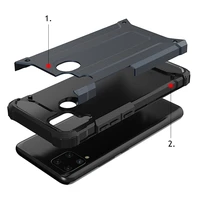 Hybrid Armor viedtālruņa apvalks Realme 10 5G / Realme 9i 5G bruņu hibrīda apvalks melns