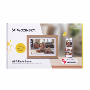 Wozinsky WRC-32 10.1 collu digitālais foto rāmis ar Frameo lietotni, 32GB - gaiši brūna