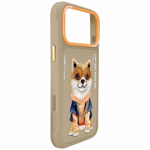 Bēšs NIMMY STILĪGS SUNS AR BRILLĒM vāciņš modelim IPHONE 18 Pro Max/17 Pro Max
