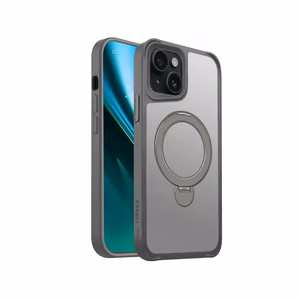 Etteri Matētais Mag Ring viedtālruņa apvalks iPhone 15 6,1 pelēks (m)