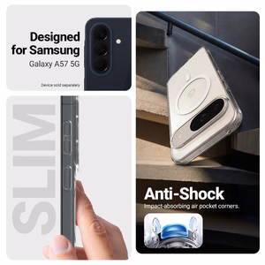 Crong Hybrid Clear Magnetic MagSafe vāciņš ierīcei Samsung Galaxy A57, caurspīdīgs