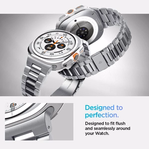 Spigen Modern Fit Band metāla siksniņa Samsung Galaxy Watch Ultra 47 mm, sudraba krāsā