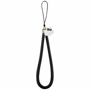 Melns Hello Kitty Nylon Cord Kitty Head tālruņa piekariņš