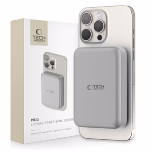 Внешний аккумулятор Tech-Protect PB11 LifeMag MagSafe 10000 mAh - титановый
