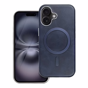 GENTLEMAN MAG COVER Viedtālruņa apvalks, saderīgs ar MagSafe, iPhone 16 PRO MAX tumši zils