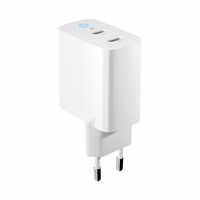 Forever TC-06-65CC GaN PD QC lādētājs 2x USB-C 65W balts