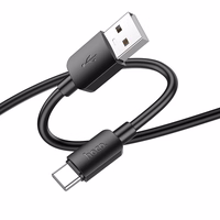 Kabelis USB A uz USB C Hoco PD 2,4A 27W 1 m X96 melns