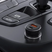 Acefast B12 automašīnas lādētājs 60W USB-A / USB-C - melns