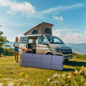 Choetech SC011 saules lādētājs 200W pārnēsājams saules panelis - melns