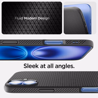 Spigen Liquid Air viedtālruņa apvalks iPhone 16 Plus – melns