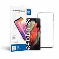 Aizsargstikls Blue Star - SAMSUNG Galaxy S21 Ultra pilna seja (pilna līme/saderīgs ar apvalku) - melns Aizsargstikls Blue Star