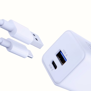 Balts 3mk Hyper GaN tīkla lādētājs, 20 W, QC4+/PD/PPS, USB 1A1C, ES
