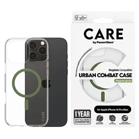 CARE by PanzerGlass Flagmanis viedtālruņa apvalks iPhone 16 Pro Max 6.9" zaļš/zaļš Magnētiskais 1372