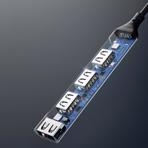 Dudao HUB 4in1 USB-C - 4x USB-A (3 x USB2.0 / USB3.0) 6.3cm melns (A16T)