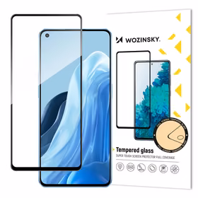Wozinsky rūdīts stikls pilna līme īpaši izturīgs aizsargstikls pilna pārklājuma ar rāmi, apvalkam draudzīgs Oppo Reno7 Pro 5G melns