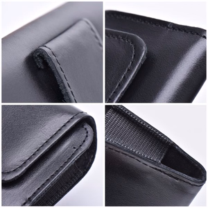 ROYAL universāls horizontāls ādas jostas apvalks izmērs 2XL SAMSUNG A21s / S20 ULTRA / S21 ULTRA / A70 / A71 / XIAOMI REDMI 9 / HUAWEI P SMART PRO melns
