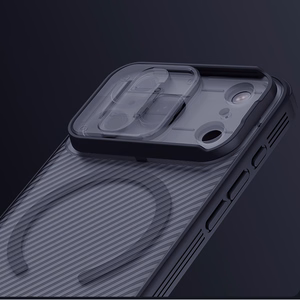 Nillkin CamShield Pro MagSafe saderīgs apvalks iPhone 17 Pro Max - caurspīdīgs, melns