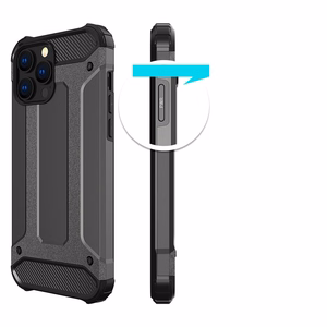 Hybrid Armor viedtālruņa apvalks iPhone 14 Pro bruņots hibrīda apvalks melns
