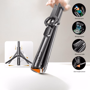 Blavec Selfie Stick Aluminium Fusion P-12 Magsafe Auto pop statīvs + tālvadības pults 1,60 m (SSFP12-MTRAPB160) melns