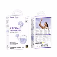 HOCO bezvadu austiņas bluetooth TWS EW202 violetas