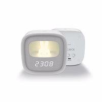 Alarm clock with LED Bunny night light PURE FNL-06 AURORA balts square Forever Light