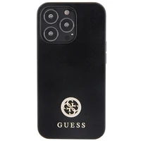 Guess Strass Metal Logo viedtālruņa apvalks iPhone 13 Pro 6.1" - melna