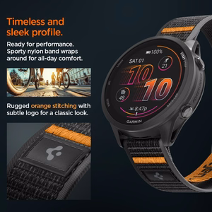 Spigen Athlex Airna Garmin Quick Release 22 mm siksniņa, melna un oranža