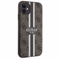 Guess GUHMN61P4RPSW iPhone 11 / Xr brūns/brūns cietais apvalks 4G Printed Stripes MagSafe