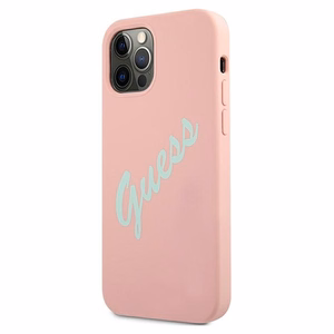 Guess GUHCP12MLSVSPG iPhone 12/12 Pro 6.1" rozā zaļš/zaļš rozā cietais apvalks Silikona Vintage