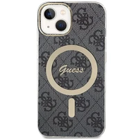 Guess 4G Magnētiskais viedtālruņa apvalks iPhone 15 Plus / 14 Plus - melna