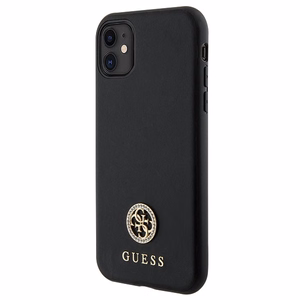 Guess Strass Metal Logo viedtālruņa apvalks iPhone 11 / Xr 6.1" - Melns