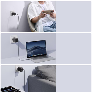 Joyroom JR-TCG17 sienas lādētājs, 45 W, 2 × USB-C (EU spraudnis), melns