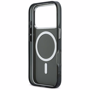 Karl Lagerfeld IML Karl & Choupette Peekaboo Logo MagSafe чехол для iPhone 17 Pro чёрный
